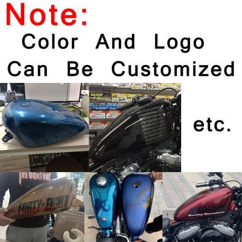 Motorcycle Retro Olie Gas Tank For Harley Sportster Strygejern XL 48 883 1200 otteogfyrre Motorcykel Tilbehør Tanke 2004-2018